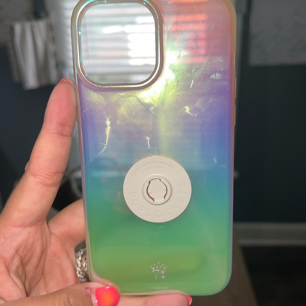 Iridescent Colorful Phone Case with PopSocket location